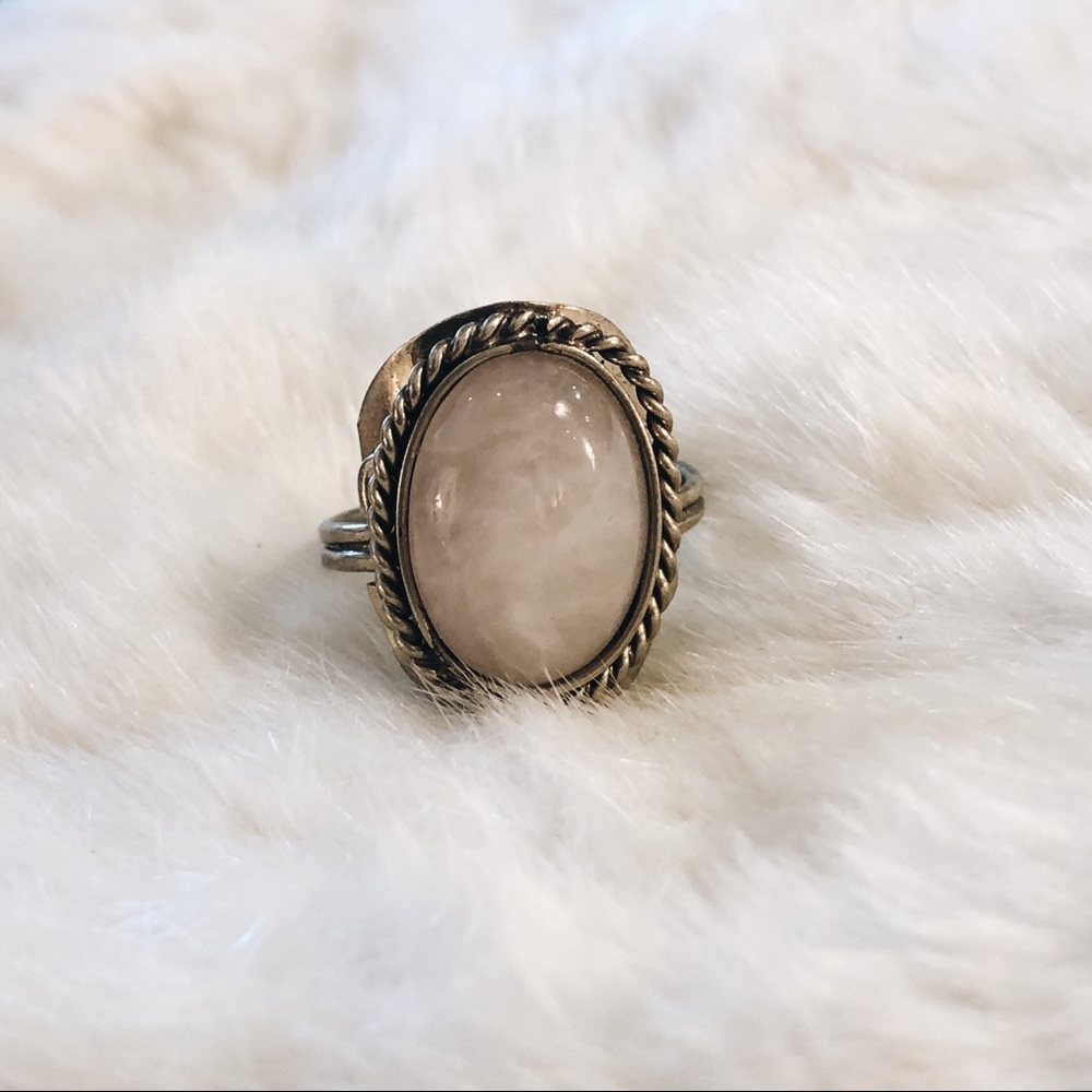 Rose Quartz Adjustable Ring
